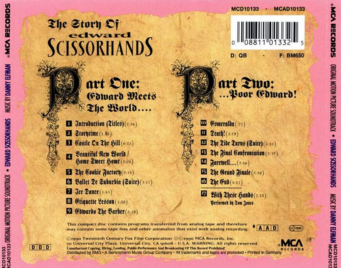 Edward Scissorhands : Back